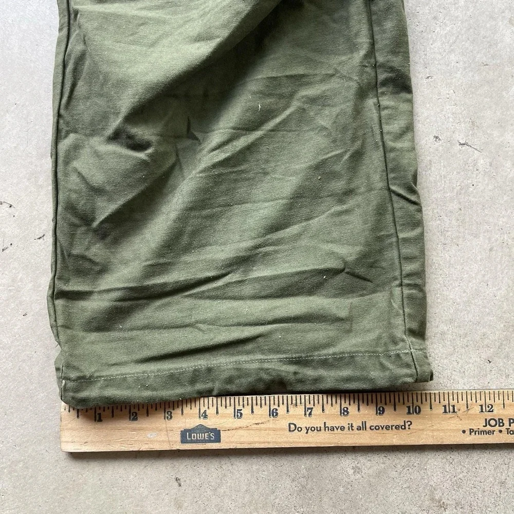 vintage 1970s military pants OG107 green 31x29 M65 US ARMY Cotton vietnam SATEEN